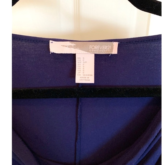 F21 Midnight Zipper Blouse S/M in EUC - Picture 3 of 3